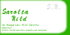 sarolta mild business card